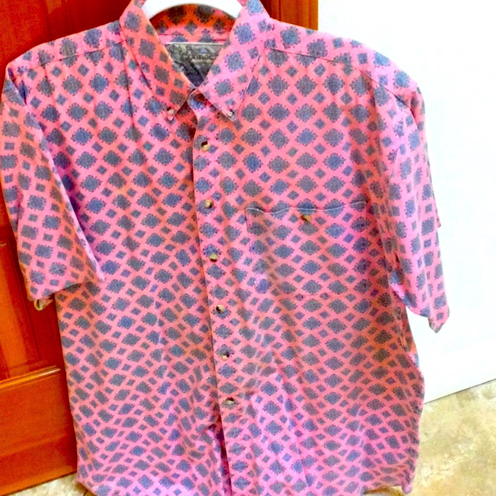 - - Pier Connection short sleeve button down shirt
